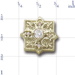 AC257 14K ROUND DIAMOND SLIDE 